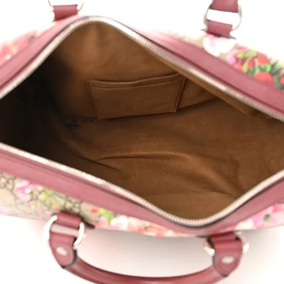 GG Supreme Monogram Blooms Medium Boston Beige Multicolor Dry Rose - Picture 6 of 8